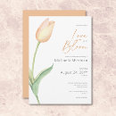 Search for peach tulips invitations Watercolor