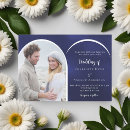 Recherche de cadre photo mariage invitations Bleu marine