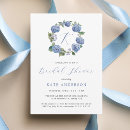 Search for blue hydrangea bridal shower invitations Bride
