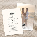 Search for black and white beach wedding invitations Palm tree