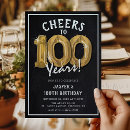 Search for cheers to 100 years invitations Modern