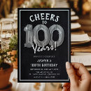 Search for cheers to 100 years invitations One hundred
