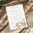 Search for green baby boy shower invitations Jungle safari