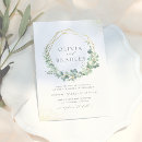 Search for gold geometric frame wedding invitations Greenery