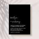 Search for stylish rehearsal dinner invitations Black and white