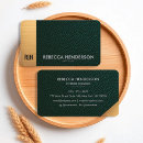 Search for green emerald gold business cards Minimalist