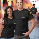 Search for logo front and back tshirts Branding