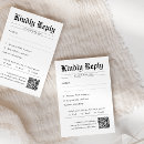 Search for unique wedding rsvp cards Black and white