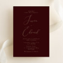 Search for burgundy and champagne wedding invitations Classic