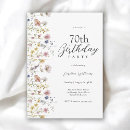 Search for blue 70th birthday invitations Watercolor floral
