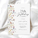 Search for womans 75th birthday invitations For her