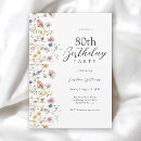 Search for female 80th birthday invitations For her