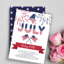 Search for modern 4th of july invitations Red white and blue