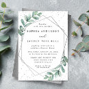 Search for geometric rehearsal dinner invitations Greenery