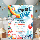 Search for pool 1st birthday invitations Kids birthday party
