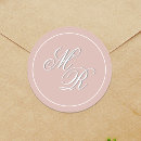 Search for blush pink monogram stickers Rustic