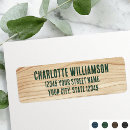 Search for dark green return address labels Rustic
