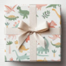Search for prehistoric wrapping paper Baby boy
