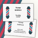 Search for barber pole business cards Black