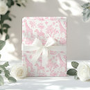 Search for pink toile wrapping paper Baby shower