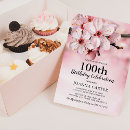 Search for 100th celebration birthday invitations Pink