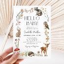 Recherche de boho woodland baby shower invitations Élégant