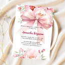Search for floral baby girl shower invitations Bow