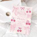 Search for cherry bridal shower invitations Hand drawn