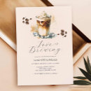 Search for love is brewing invitations Brown