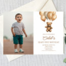 Recherche de bear anniversaire invitations Boy