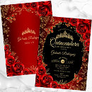 Search for red black quinceanera invitations Elegant