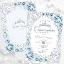 Search for light blue quince invitations Silver glitter