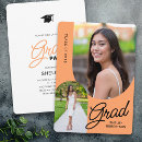 Search for orange graduation invitations Grad party