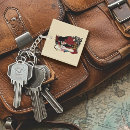 Recherche de portrait vintage porteclés Rouge