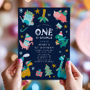 Search for dino 1st birthday invitations First birthday party