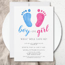 Search for feet gender reveal invitations He or she