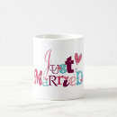 Search for just married mugs Typography