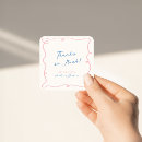 Search for square thank you wedding stickers Pink