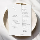 Search for monogram wedding programs Minimalist