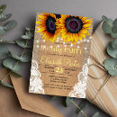 Search for burlap and lace birthday invitations Sunflowers