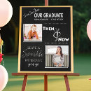 Search for chalkboard graduation posters Then and now
