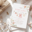 Search for baby clothes invitations Soft pastel pink floral