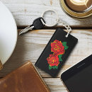 Search for rose tattoo keychains Red