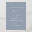 Search for dusty blue and silver wedding invitations Simple