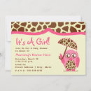 Search for giraffe print invitations It's a girl