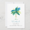 Search for palm tree moving announcement cards Watercolor