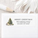 Search for elegant christmas return address labels Pine tree