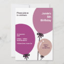 Search for happy 5th invitations Pink