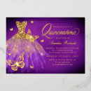 Search for glamorous birthday invitations Purple