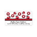 Search for red ladybug return address labels Birthday